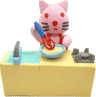 a clay cat cooking