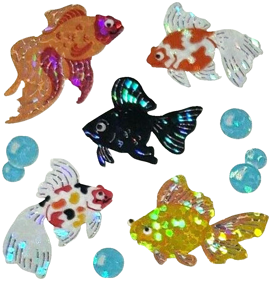 shiny goldfish stickers