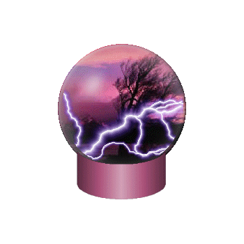 snowglobe with lightning in it