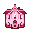 bouncing pink haunted house